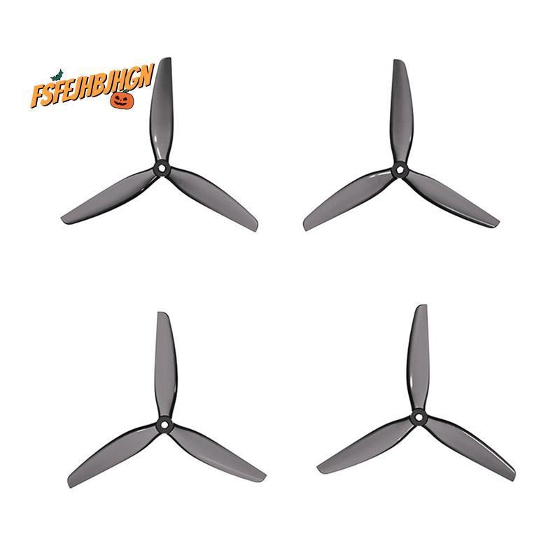 Cánh quạt ba cánh 7,5 Inch 4 đạo cụ CW / CCW màu xám trong suốt cho máy bay không người lái đua FPV 