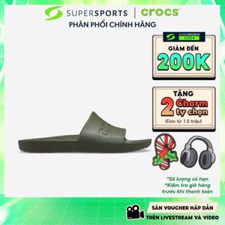  Dép Quai Ngang Unisex Crocs - Xanh Quân Đội - 210088-309 ADS08 LS100 
