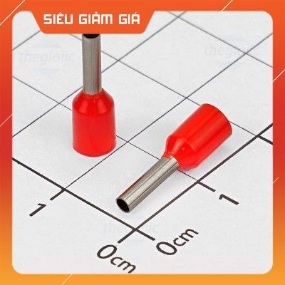 [100 Cái]- E1508 Cos Pin Rỗng Cỡ Dây 1.5mm2 Màu Đỏ SmartFix Linh Kiện