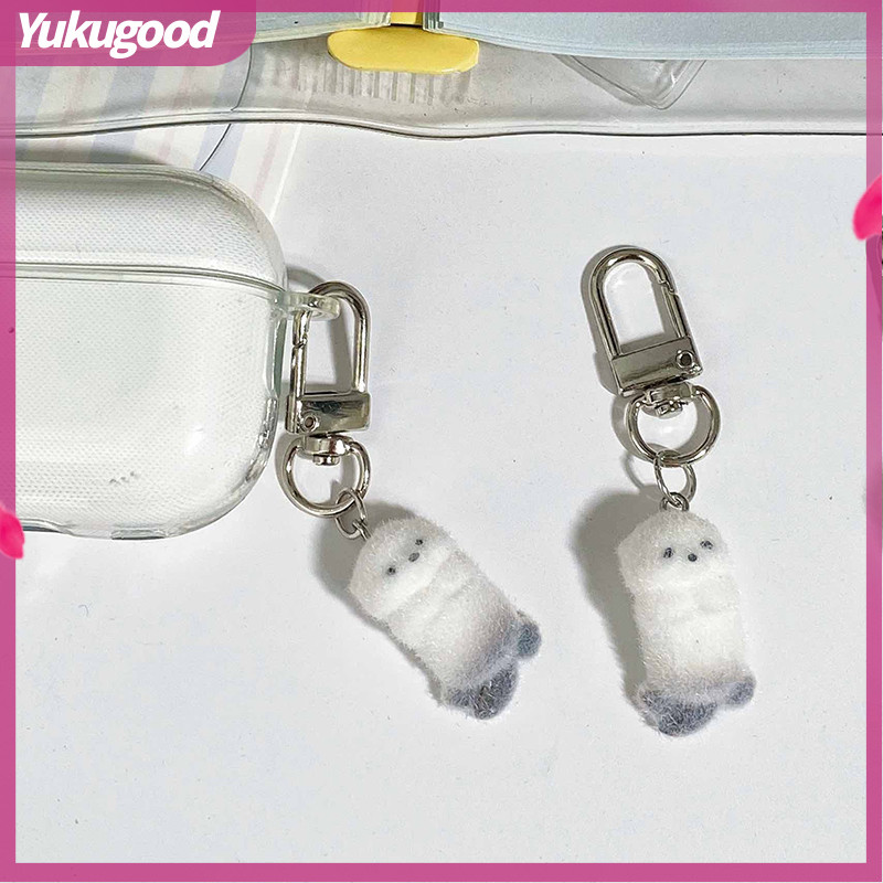 Flocking 3D Sea Otter Phone Chain Plush Phone Cute Style Pendant Girl Heart Key Chain-YUKU