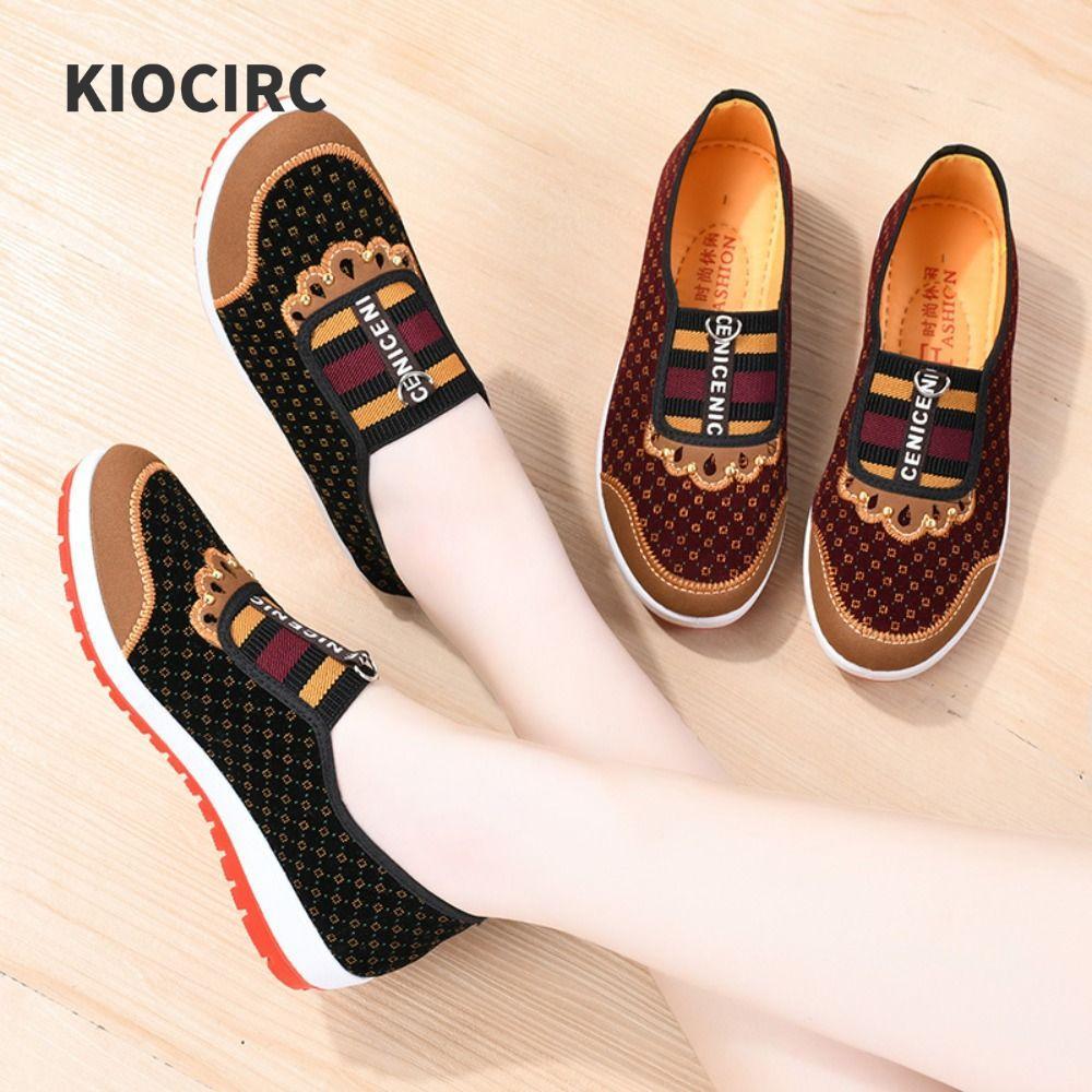 Giày Vải KIOCIRC, Giày Vải Bắc Kinh Cũ Miệng Tròn, Nóng Thoáng Khí Bằng Cũ Bắc Kinh Miệng Tròn Giày Vải Xuân Thu