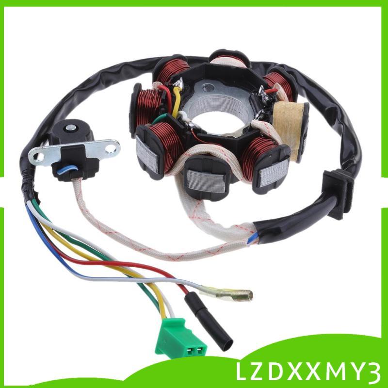 1 Bộ cuộn dây Stator với cuộn dây đánh lửa 8 cực Magneto Stator cho Gy6
