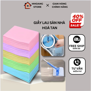 [TÚI TO] 100 Miếng Giấy Lau Sàn Hoà Tan Khử Khuẩn Cao, Làm Sạch Đa Năng Mọi Loại Bụi Bẩn, Dầu Mỡ nhanh chóng