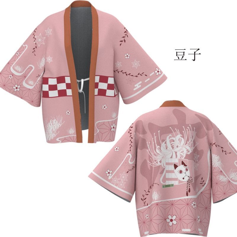Áo Khoác Kimono Haori Demon Slayer Anime - Style Kamado Tanjiro, Phù Hợp Làm Bộ Đồ Ngủ Hai Chiều