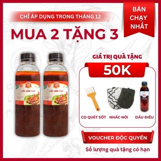   HỎA TỐC  Combo 2 chai Sốt Ướp Thịt Nướng BBQ cho heo bò gà cá hải sản Bếp Xuyên Việt 400g 