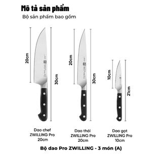 Zwilling- Bộ Dao 3 Món Zwilling Pro (A)