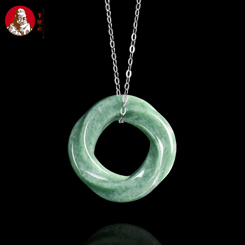 Mặt Dây Chuyền Ngọc Đậu Xanh Mobius Tự Nhiên, Phong Cách Cho Nam và Nữ