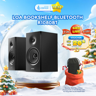  Loa Bookshelf Bluetooth Để Bàn EDIFIER R1080BT - Công Suất 24W - Âm Thanh Cân Bằng - Cổng Kết Nối AUX -15 Tháng Bảo Hành 