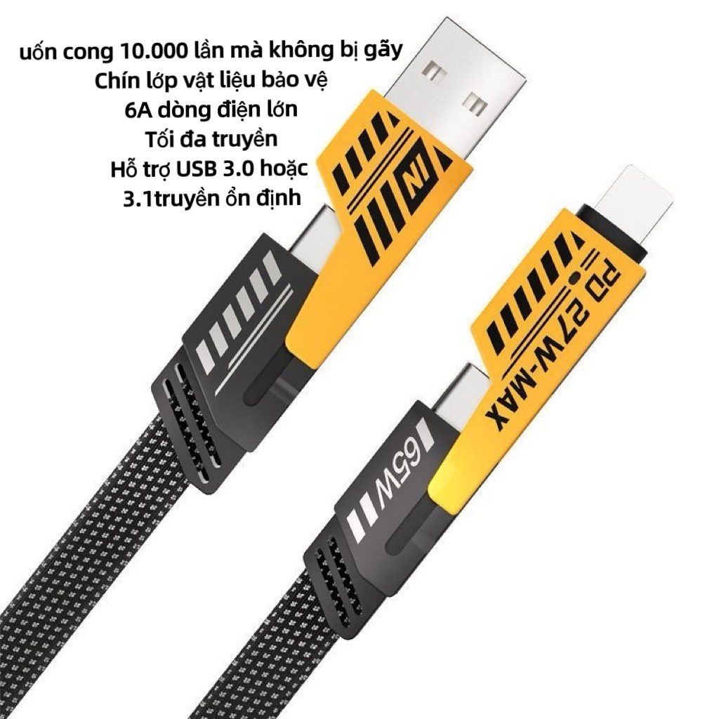 Dây Cáp Sạc 4 Trong 1 Cho Android & IOS - Cáp Sạc USB Type C Đa Cổng Nhiều dòng