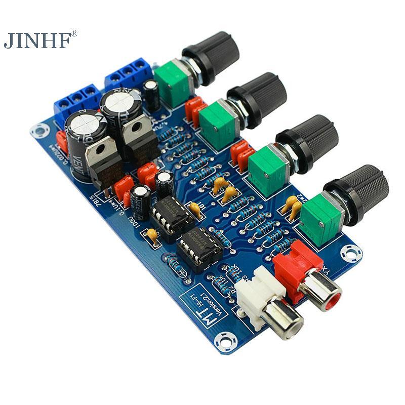 JINHF NE5532 Stereo Preamplifier Tone Board Âm Thanh 4 Kênh Khuếch Đại Mô Đun HOT
