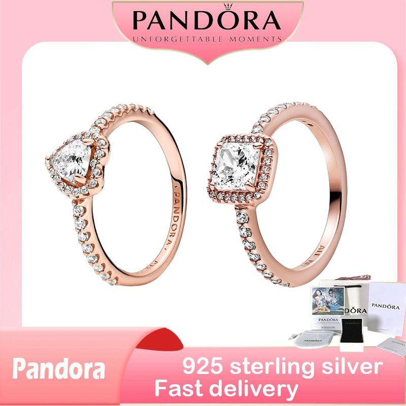 Nhẫn Halo sáng bóng S925 Bạc Đồng hồ sinh nhật