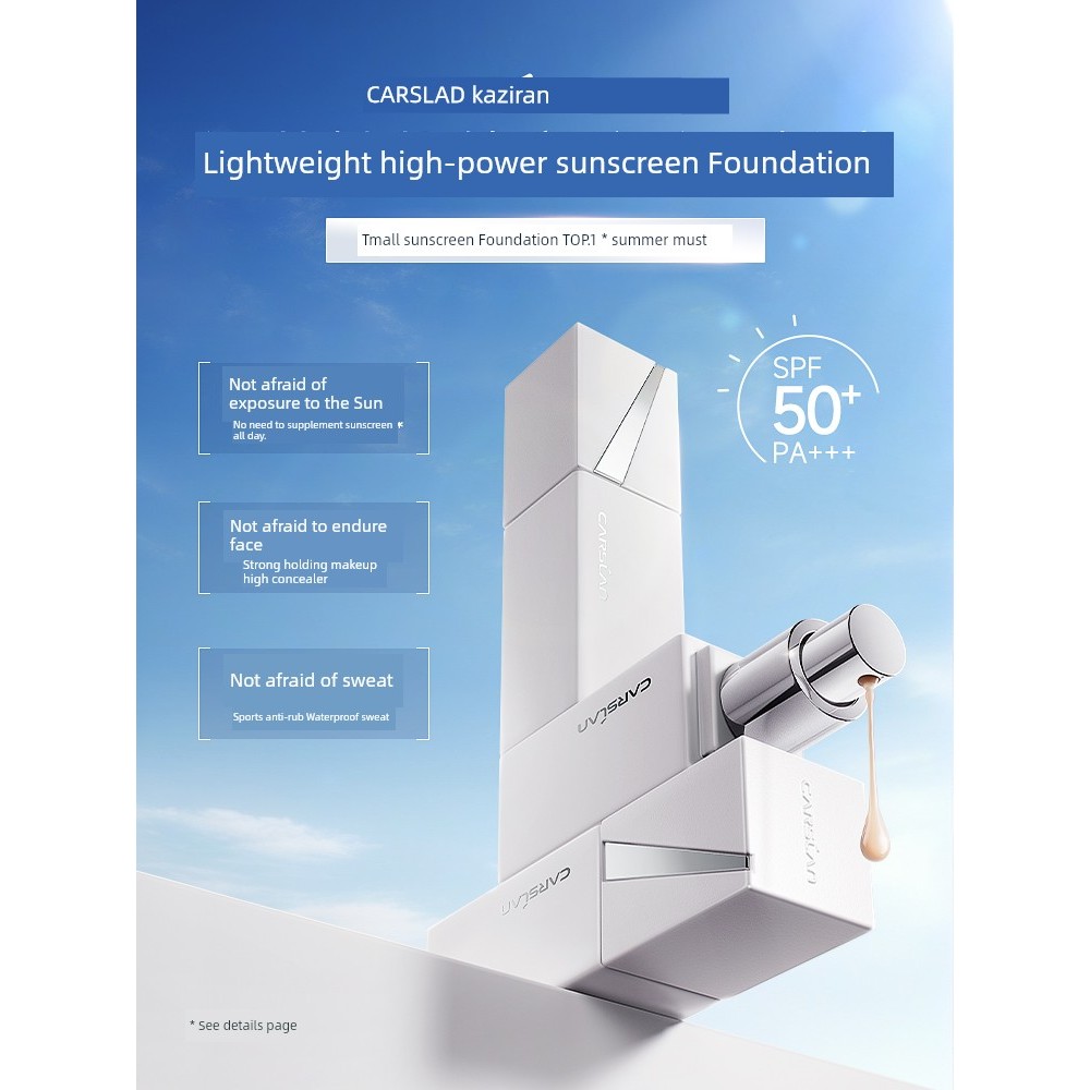 Caslan Liquid Foundation Isolation Kem Che Khuyết Điểm Kem Che Khuyết Điểm Ba Trong Một Lâu Dài Khôn