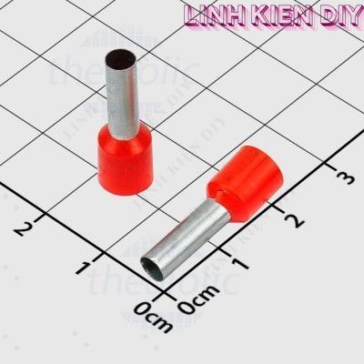 [30 Cái]- E6012 Cos Pin Rỗng Cỡ Dây 6mm2 Màu Đỏ Linh Kiện DIY