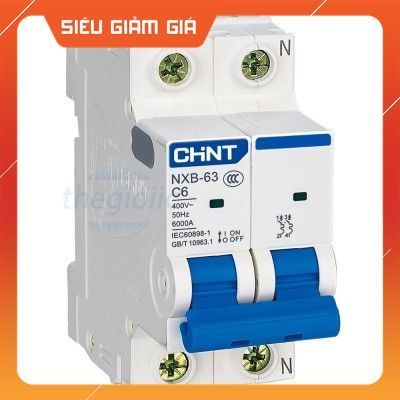 NXB-63 2P C6 6kA Aptomat MCB CHiNT 2 Cực 6A SmartFix Linh Kiện