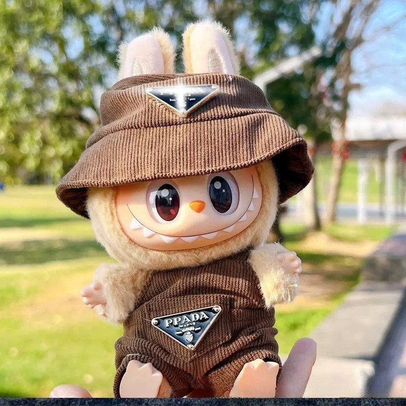 [Hàng có sẵn] Quần áo trẻ em Labu 17cm Thế hệ 123 Áo hoodie mở tam giác thay thế bộ đồ thường ngày W