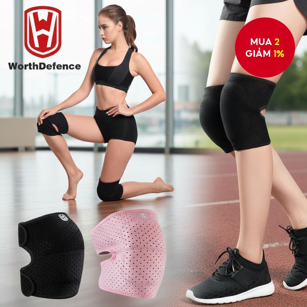 Worthdefence Eva Knee Sleeves for Dancing, Volleyball, Yoga - Miếng đệm đầu gối Unisex có hỗ trợ nẹp
