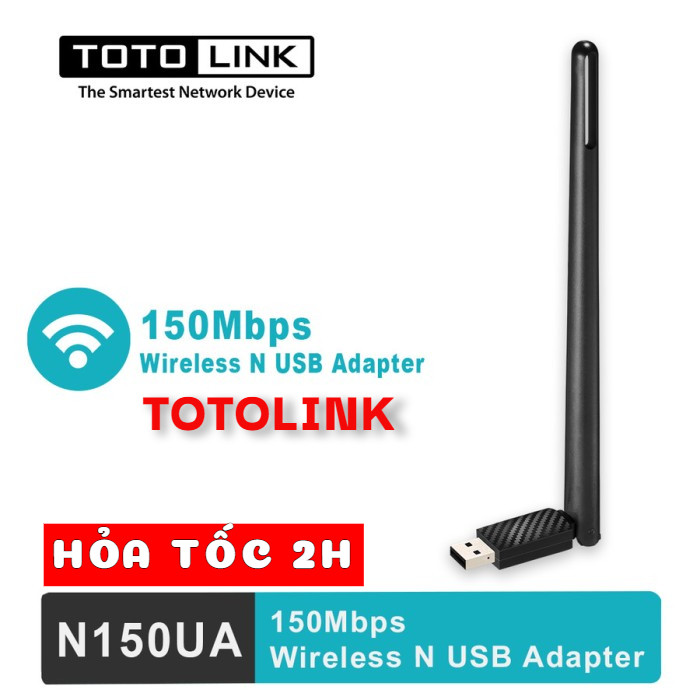 Bộ thu Wifi chuẩn N Totolink N150UA 150Mbps 1 ANTEN