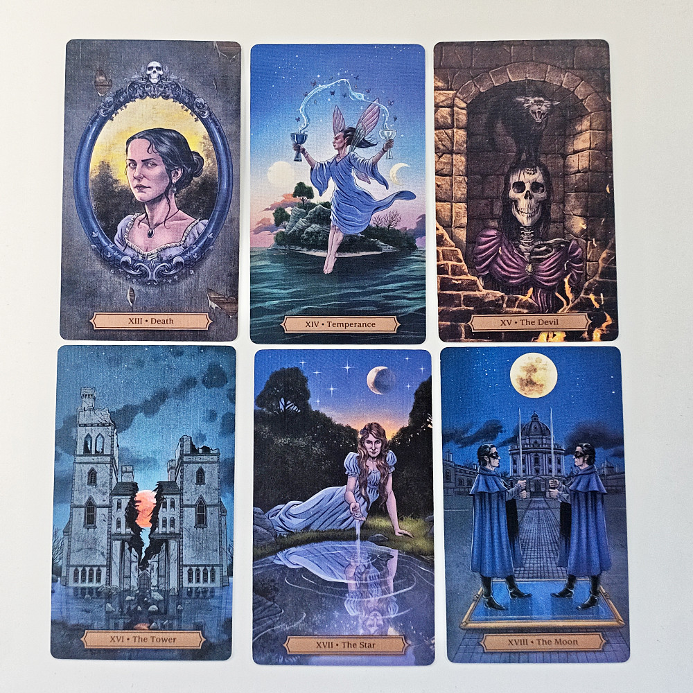 Bộ bài Tarot Edgar Allan Poe 12 * 7cm 78 Những bức tranh minh họa tuyệt đẹp dựa trên những câu chuyệ