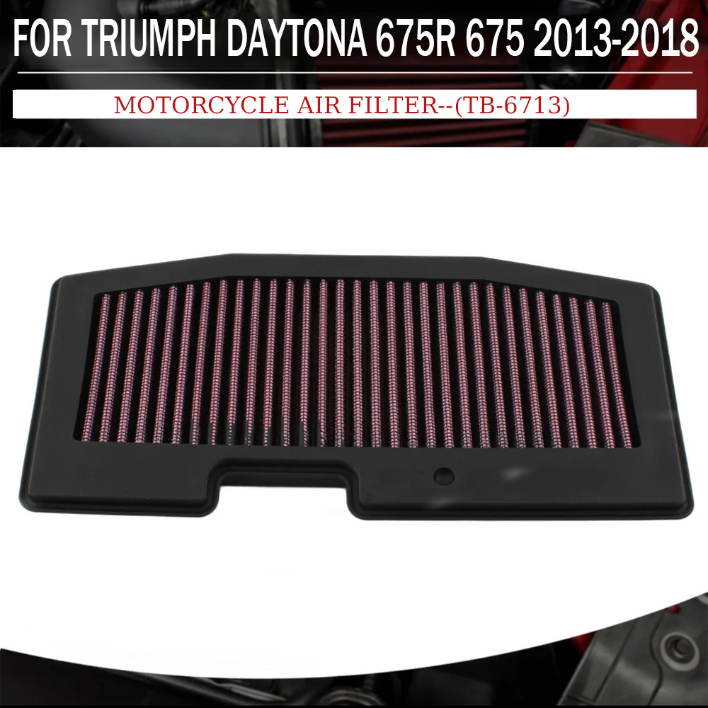 TB-6713 Bộ Lọc Không Khí Lưu Lượng Cao Cho Triumph Daytona 675 675R 2013-2018 Daytona675R ABS 675 20