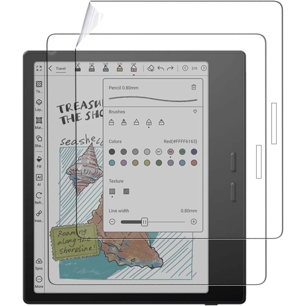 Bộ bảo vệ màn hình 2 gói cho BOOX Go Color 7 Gen II / BOOX Onyx Go 7 Giấy cảm giác như miếng bảo vệ 