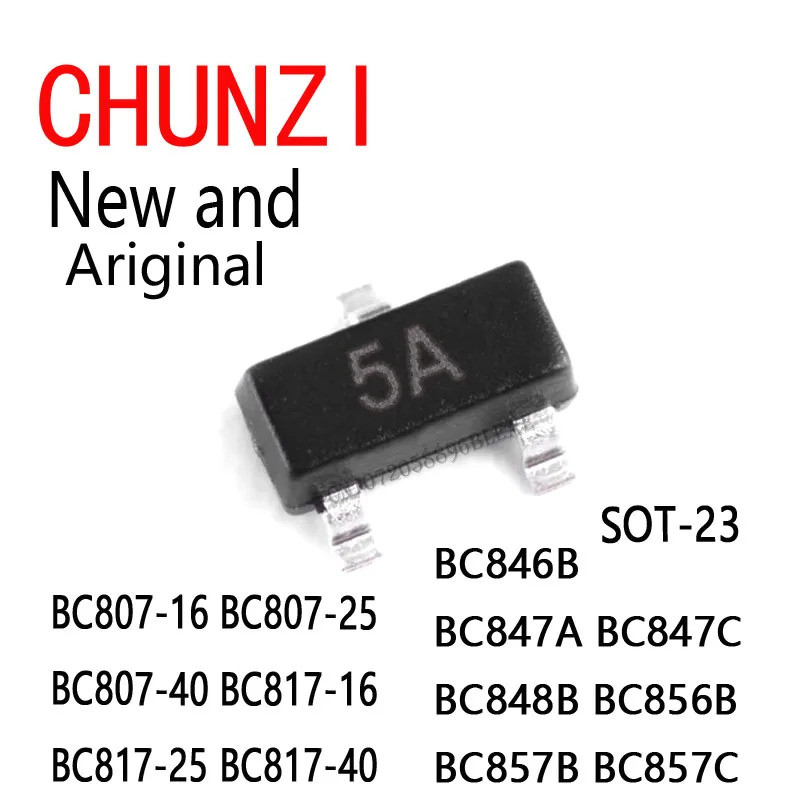 100 Chiếc BC847B BC847 SOT23 BC807-16 BC807-25 BC807-40 BC817-16 BC817-25 BC817-40 BC846B BC847A BC8
