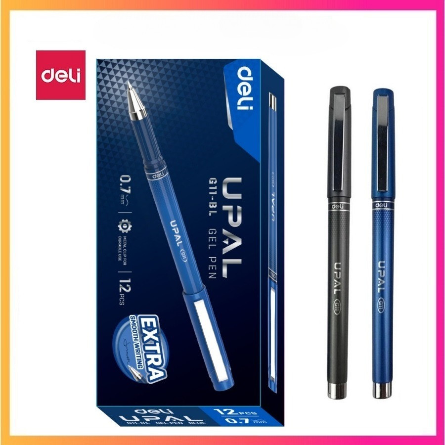 [ANKICO COMBO]  Set 5 bút gel nước Deli Upal G11 nét 0.7mm / Bút ký G11-BL có ruột EG14 thay thế
