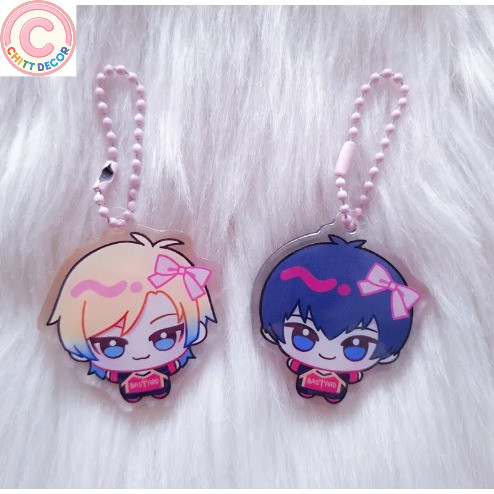 blue lock ribbon charms set (kaiser + isagi) chibigurumi - chit