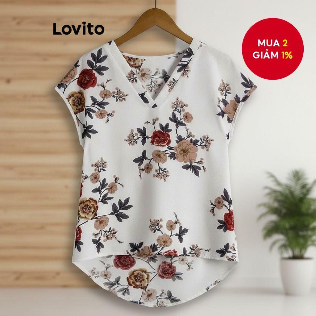 Áo Sơ Mi Nữ Họa Tiết Hoa LNL74248