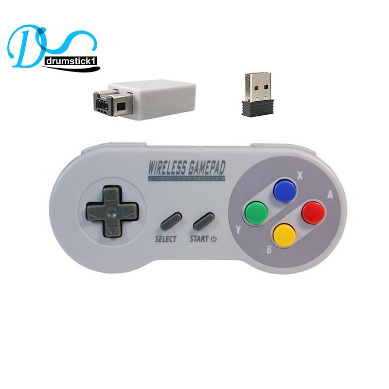 Bộ Điều Khiển Trò Chơi Không Dây 2.4G Tay Cầm Chơi Game Joypad Cần Điều Khiển Màu Xám-Trắng Tương Th