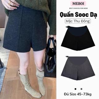  Quần Bầu Sooc Dạ 2 Lớp Chuẩn Form Xếp Ly trước có Đáp Bụng Chun Sau co giãn Cực Đẹp-Trẻ -2 màu Đen,Xám QS68 