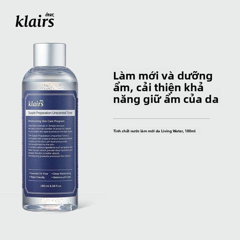 Klairs Klears Tinh chất thực vật nước hoạt động Làm mới nước nhẹ 0 bổ sung sửa chữa mực dưỡng ẩm