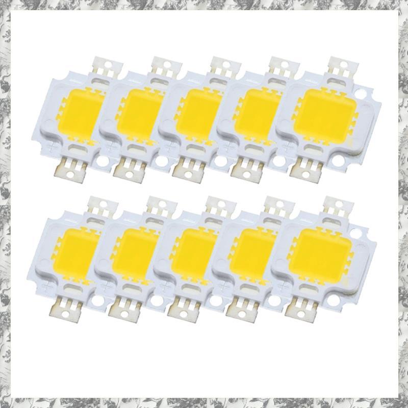 [D E O K] 10 Bóng Đèn LED Chip 10W 10W Đèn Led Trắng Công Suất Cao Cho Đèn Lũ Trắng Ấm