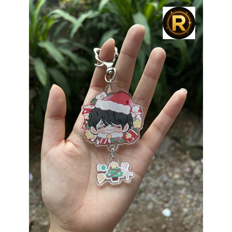 Móc khoá/Keyring in theo yêu cầu 2 mảnh- rin huda