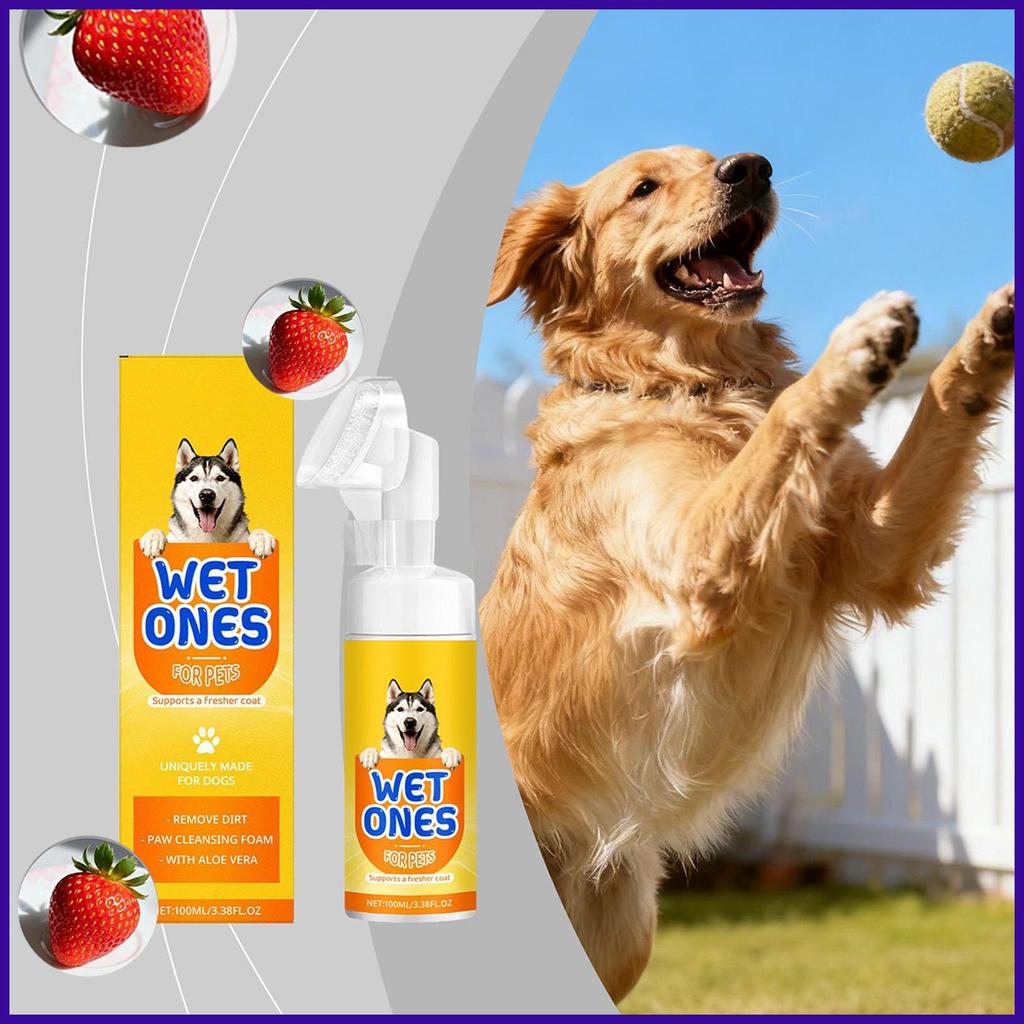 Dog Paw Cleaner 3.38oz Tích Hợp Chà Bàn Chải Thơm Paw Cleaner Foam Pet Foot Foam Puppy Daily gelaoph