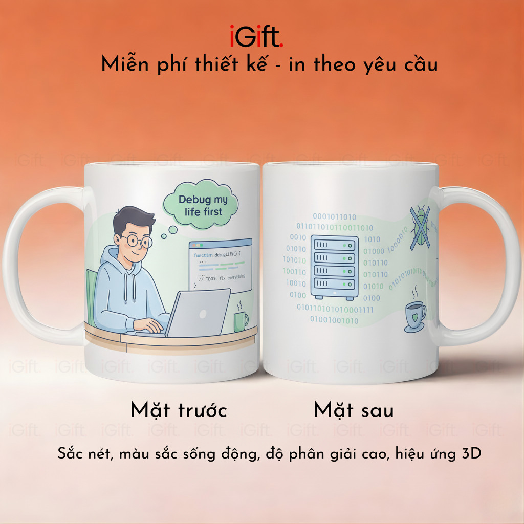 iGift - Cốc sứ - 330ml - in Sublimation - mẫu có sẵn - quà tặng ý nghĩa