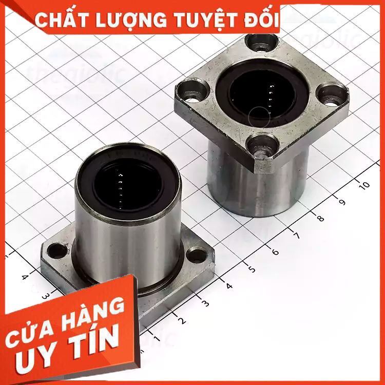 LMK20UU Bi Trượt, Con Trượt Mặt Bích Vuông Lỗ Trục 20mm, Đường Kính Ngoài 32mm, Dài 42mm FixLab – Li