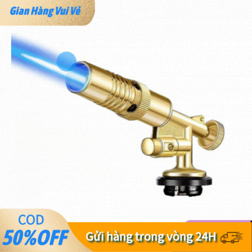 【24H】Đèn Pin Khò Gas Mini – Lõi Đồng Ống Dài, Đánh Lửa Tự Động, Dùng Làm Hàn, Đốt