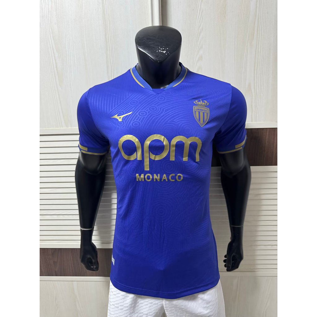 Áo bóng đá tay ngắn phiên bản cầu thủ sân khách AS Monaco FC, size S đến 3XL