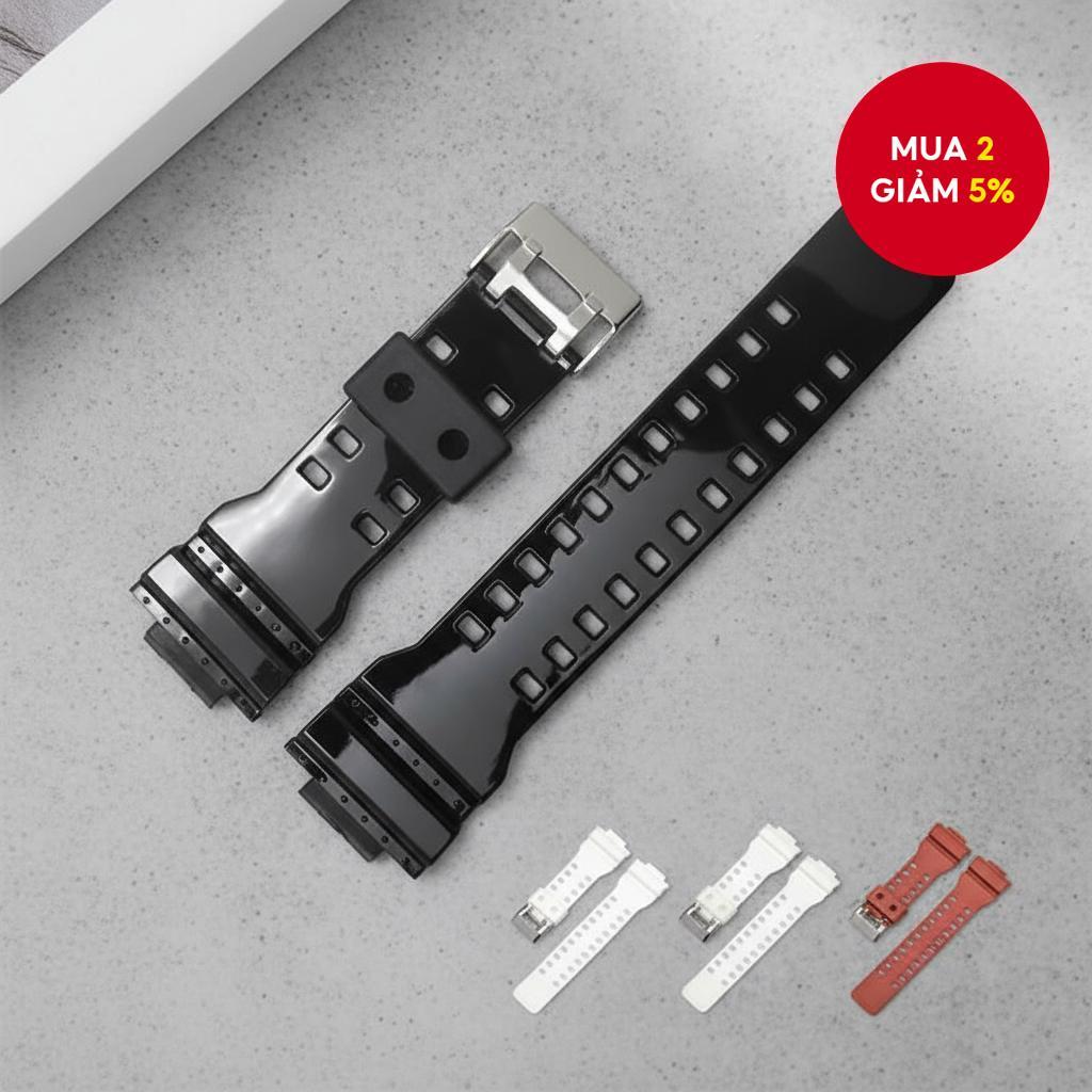 Dây đeo đồng hồ nam màu đen bằng nhựa TPU cho Casio G-SHOCK GA-100 GA140 GD-100 G-8900, dây đeo chốn