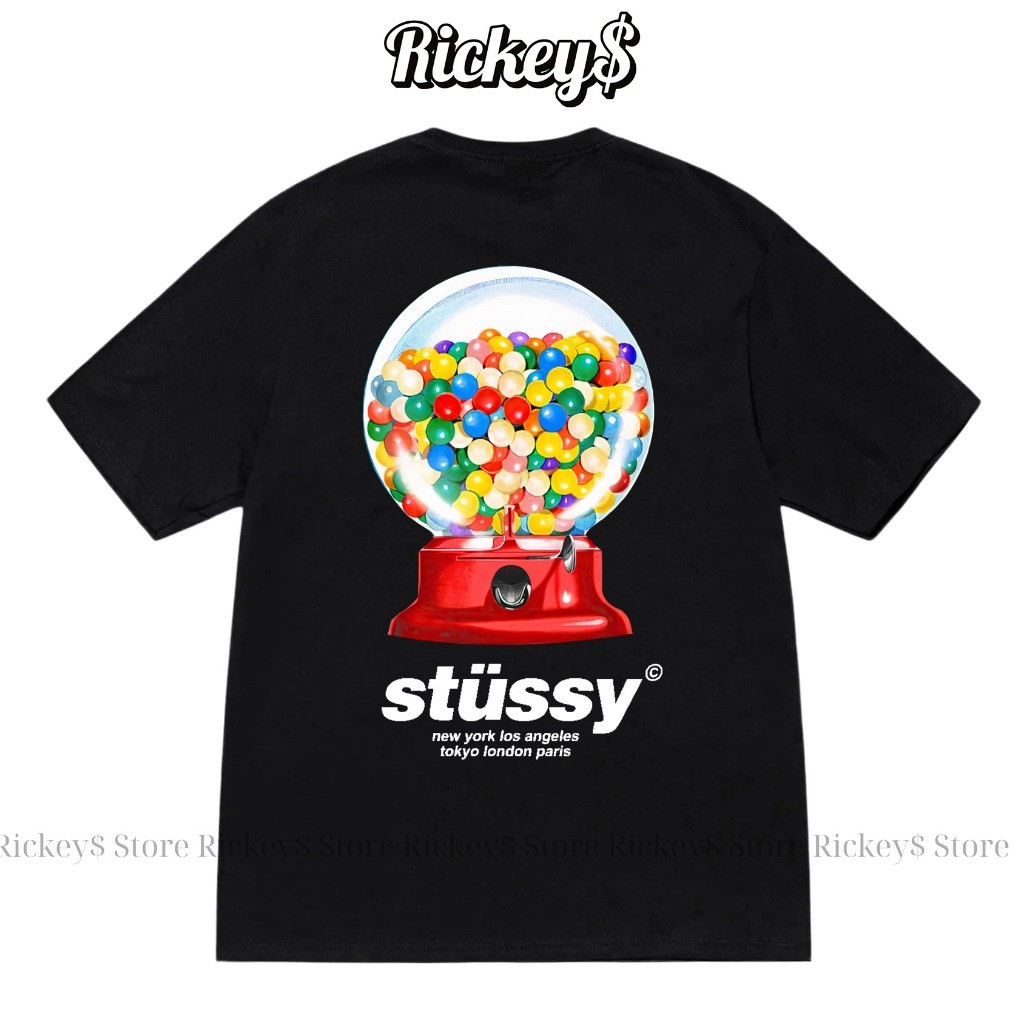 [High Quality] Áo Thun Stussy Gumball Operator's Bell Polo - Chất Liệu Cotton Cao Cấp - Rickey$.