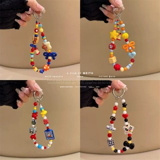 Làm bằng tay Dopamine Apple Core ins Đồ trang trí đầy màu sắc Handmade Dễ thương Đính cườm Dây điện thoại di động ccd Dây buộc