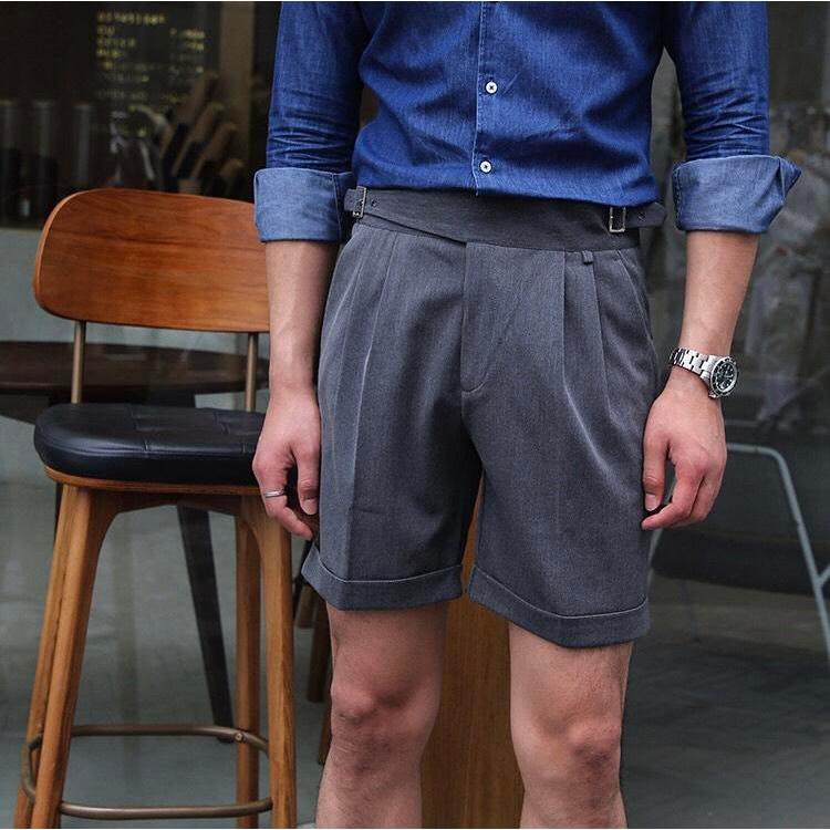 Quần Short Nam Gurkha Chất Liệu Cotton Form Relax Thiết Kế Classic Menswear Xu Hướng Thời Trang Hè