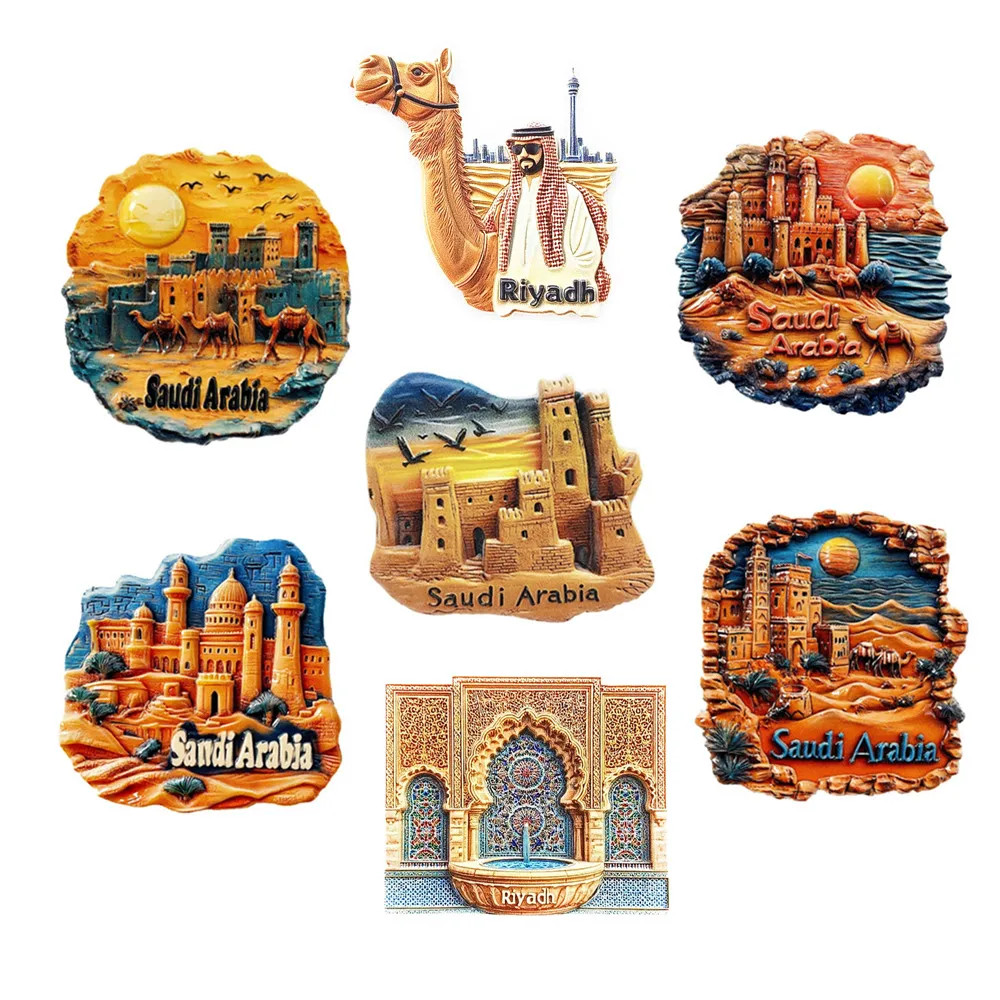 Ả Rập Saudi Riyadh Bahrain Lưu Niệm Du Lịch Từ Miếng Dán Tủ Lạnh Từ Tính Trang Trí Tủ Lạnh Bài Viết 
