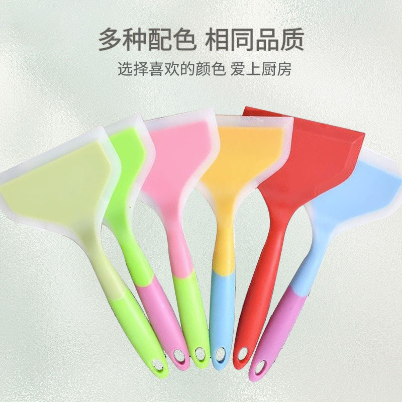 Tamagoyaki Thìa Silicon Mờ Thìa Silicon Dụng Cụ Nhà Bếp Nấu Ăn Thìa Chiên Hai Màu Thìa Nấu Ăn Thìa