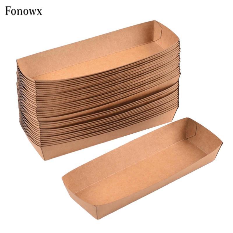 100 Cái Giá Đỡ Không Tái Sử Dụng Giỏ Phục Vụ Cho Nachos Hot Dog Khoai Tây Chiên Pháp