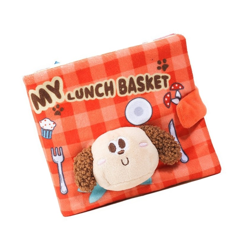 GOO Safe Plush Dog Sniff Book Toy với Squeaker Khám phá mùi hương và tương tác liên kết để giải trí 