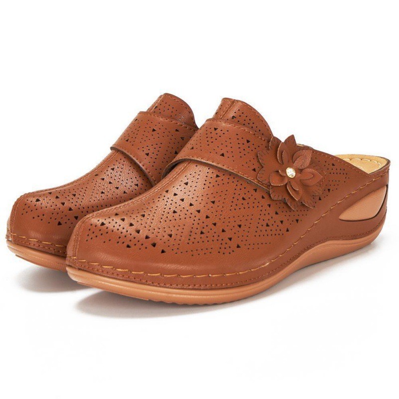 LA1 mùa hè mới Baotou Xăng đan nữ cỡ lớn dép rỗng xu hướng nữ