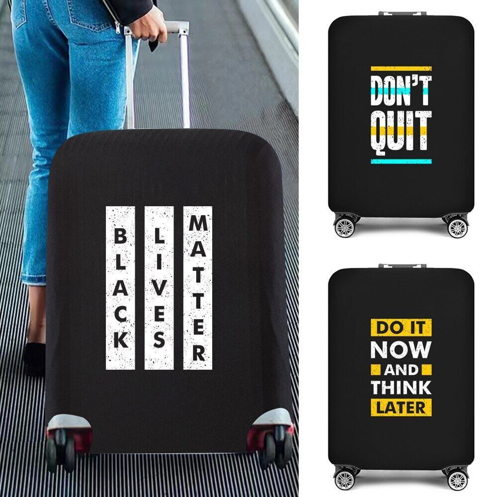 New Luggage Protective Cover Elastic Dust Cases for 18 To 32 Inches Phrase Print Travel Accessories 