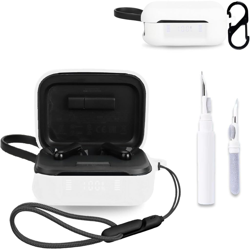 Dành cho Vỏ Anker Soundcore P41i, Vỏ bảo vệ tai nghe NOUKAJU (có Carabiner + Dây buộc + Bút làm sạch