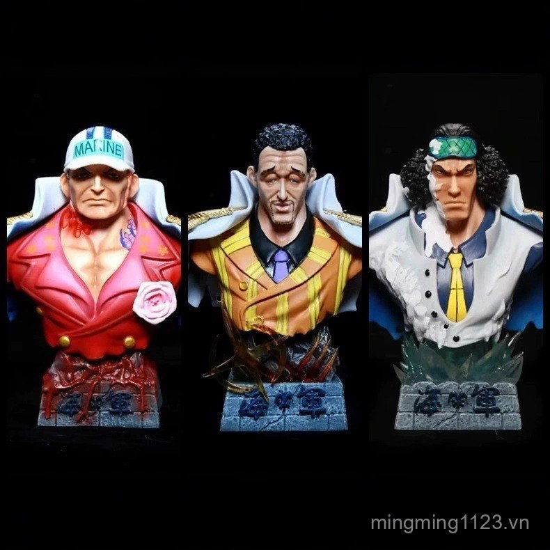 One Piece GK Navy Ba Tướng Bust Kiwan Akainu Aokiji Mô Hình Trang Trí Đóng Hộp Hình